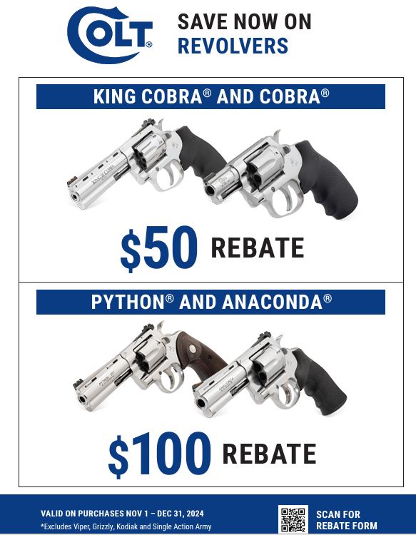 Colt – Save Now On Revolvers Rebate